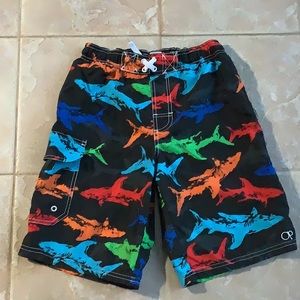 💥 OP size 10/12 swim shorts shark print